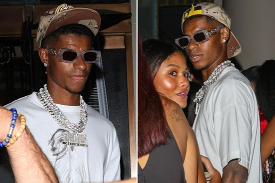 Marcus Rashford dons sunglasses as he parties with beauties at lingerie event after splitting from childhood sweetheart