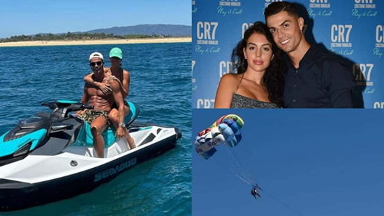 Cristiano Ronaldo & partner Georgina Rodriguez go parasailing and take to the sea on a jet ski as Al-Nassr superstar enjoys downtime on summer holidays