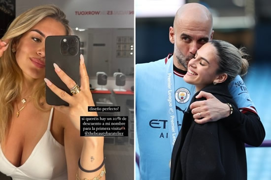 Pep Guardiola's stunning daughter Maria joins no bra club after stealing the show during Treble celebrations