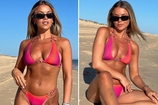 Alan Shearer's glamorous daughter Hollie branded 'perfection' as she shows off her tan lines in tiny bikini