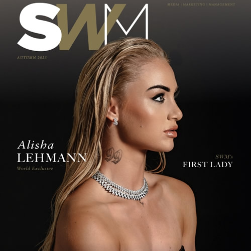 Alisha Lehmann rocks black leather outfit as she becomes first female cover star for SWM as fans call her ‘unreal’
