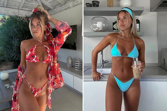 Alan Shearer's daughter Hollie stuns in barely-there bikini as sister Chloe reveals she pinched it from her wardrobe