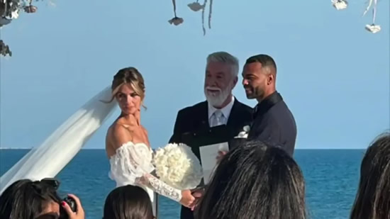 Ashley Cole marries stunning model fiancee Sharon Canu in lavish Italian wedding