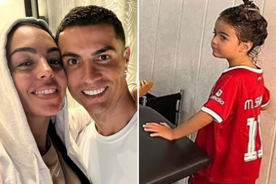 Georgina Rodriguez shares pic of Cristiano Ronaldo's daughter in rival's kit that will leave Man Utd fans in disbelief