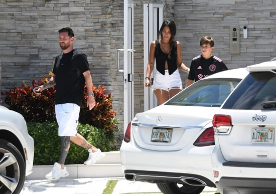 LION HUNT Lionel Messi takes wife Antonela house-hunting in Miami.. and finds stunning mansion complete with putting green on ROOF