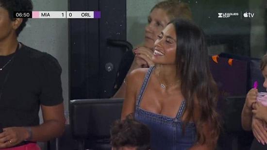 Fans swoon over Lionel Messi's gorgeous WAG Antonela Roccuzzo during Inter Miami game