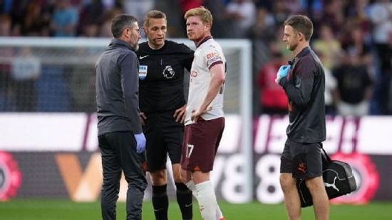 Man City injury setback as De Bruyne set to miss four months