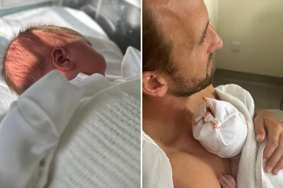Harry Kane's baby boy WAS born in England – after millions of fans feared the future star could play for Germany