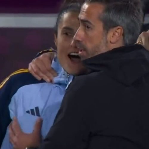 'DISGRACE' Controversial Spain manager slammed after video emerges of him touching female staff’s breast during celebration
