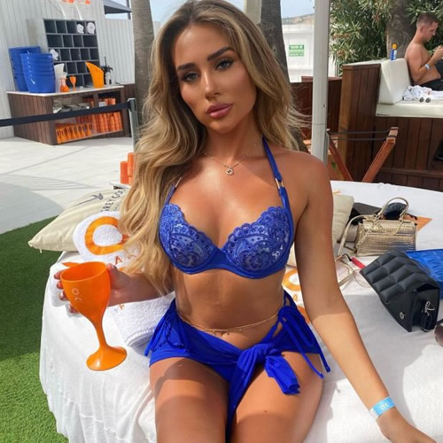 'GORGEOUS' Glam footballer Gabby Howell stuns in tiny leopard-print bikini with fans stunned at her ‘natural beauty’