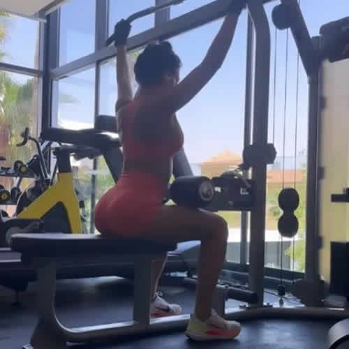 HOT ROD Cristiano Ronaldo’s Wag Georgina Rodriguez shows off her ‘peachy’ bum in skin-tight outfit for gym workout