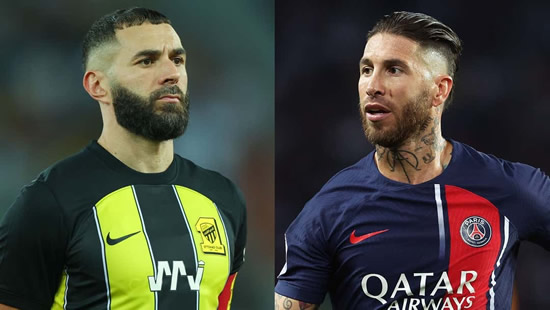 Together again? Al-Ittihad keen to reunite Sergio Ramos with former Real Madrid team-mate Karim Benzema after PSG exit