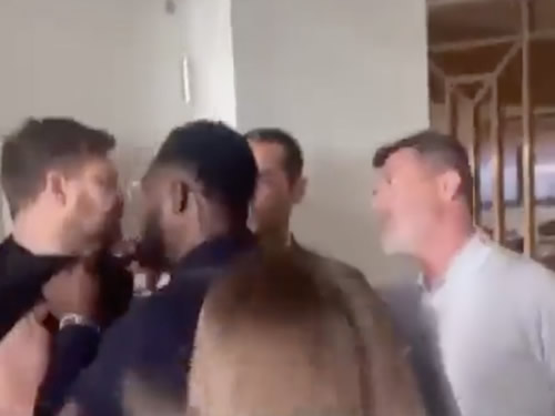 Fan 'headbutts' Roy Keane at Arsenal vs Man Utd and gets restrained by Micah Richards