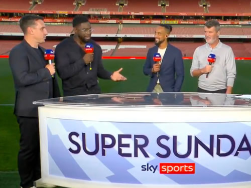 Fan 'headbutts' Roy Keane at Arsenal vs Man Utd and gets restrained by Micah Richards