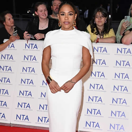 GREAT SCOTT! Alex Scott wows fans as BBC football presenter joins no bra club in bold outfit on NTAs red carpet