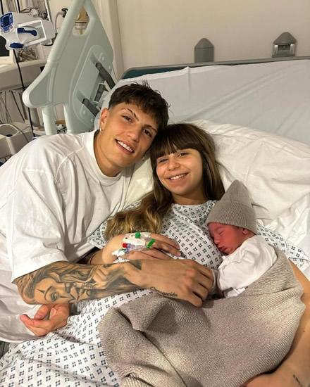 LITTLE DEVIL Man Utd star Garnacho, 19, celebrates birth of first kid with team-mates reacting – including one with same name as baby