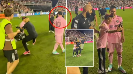 Lionel Messi's navy-trained bodyguard gives young fan a moment he'd never forget