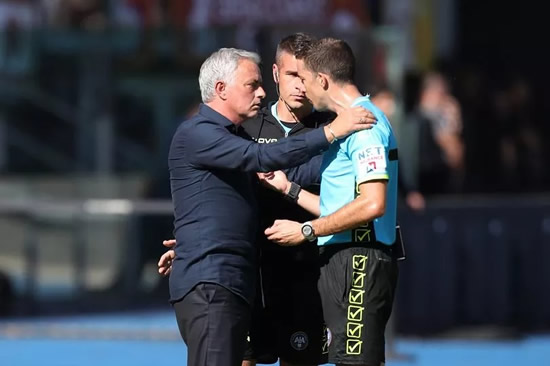 Jose Mourinho sent off again as ex-Man Utd boss tells opponent 'you cry too much'