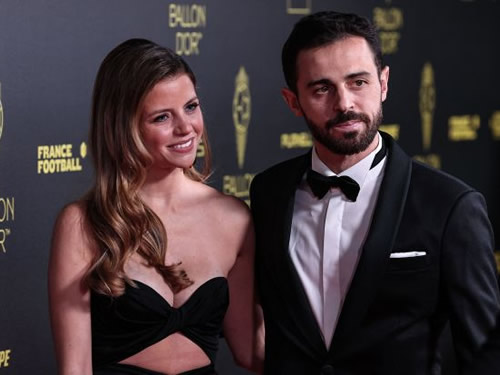 Bernardo Silva’s wife Ines joins no bra club for Ballon d’Or ceremony as awestruck fans say she looks ‘so beautiful’