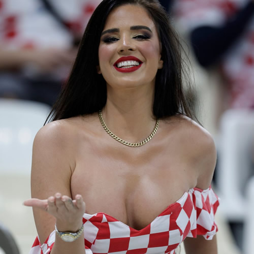 'World Cup's sexiest fan' Ivana Knoll's see-through lingerie 'makes men move to Croatia'
