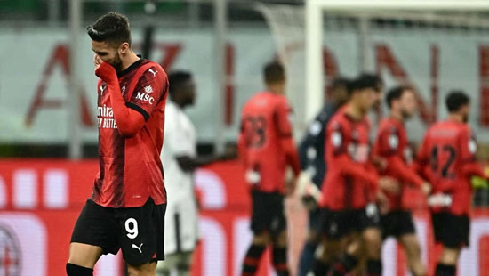 No Christian Pulisic, big problem! AC Milan fall flat on their faces in loss to Udinese