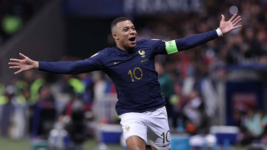 Kylian Mbappe, that is outrageous! France captain completes hat-trick against Gibraltar with stunning lob to bring up 300 career goals