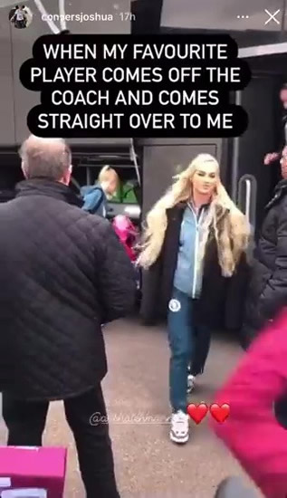 'WHAT A HERO' Alisha Lehmann dubbed a ‘class act’ for heartwarming gesture as she jumps off Aston Villa bus to hug fan in wheelchair