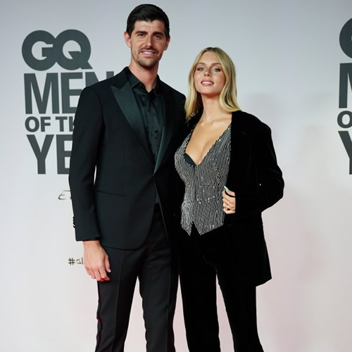 COUR BLIMEY Thibaut Courtois’ model wife Mishel looks sensational on red carpet as she puts on busty display in low-cut top