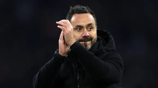 Brighton boss Roberto De Zerbi 'set for new contract' amid interest from Manchester United, Manchester City & Real Madrid