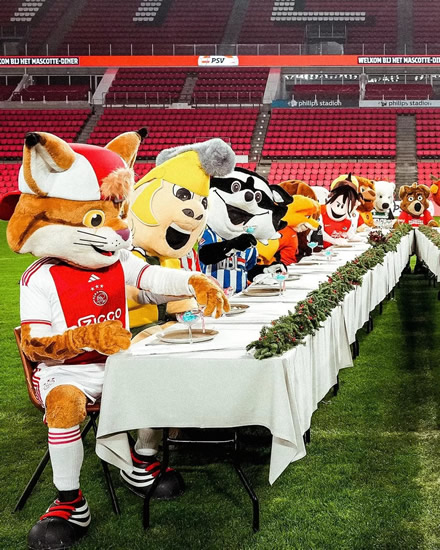Football mascot invites all his furry rivals to stadium for Christmas dinner