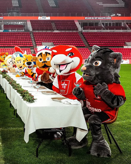 Football mascot invites all his furry rivals to stadium for Christmas dinner