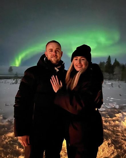 KELL OF A RING Lionesses hero Chloe Kelly shows off glittering diamond ring as beaming England star gets engaged under Northern Lights