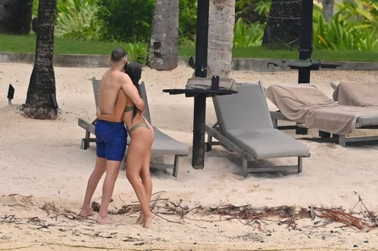 BEN THERE, DONE THAT Karim Benzema cosies up with ex-wife Chloe in Mauritius months after having baby with former Hooters waitress girlfriend