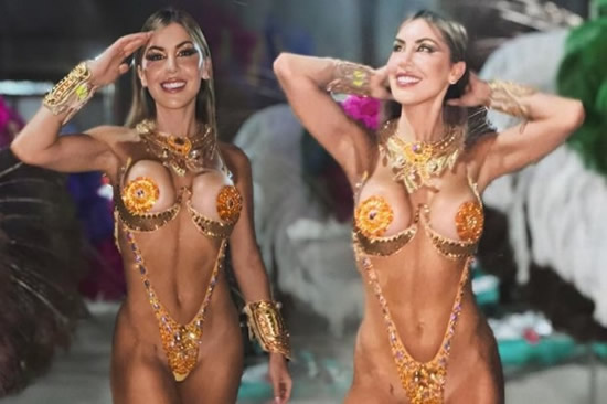 LISANDRO MARTINEZ'S girlfriend dazzled in a stunning outfit for Carnival in Argentina.