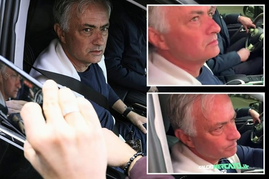 Glum Jose Mourinho fights back tears as he leaves Roma training ground after being brutally sacked and replaced