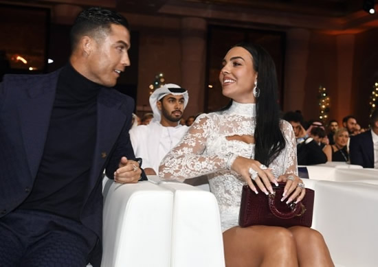 GEOR DROPPING Georgina Rodriguez steals the show in lace mini dress as stars and Wags arrive at glitzy Globe Soccer Awards in Dubai