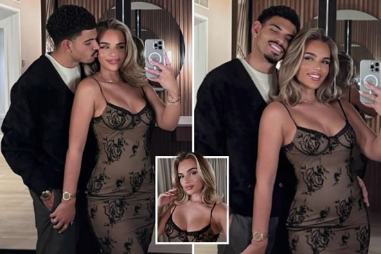 Morgan Gibbs-White's stunning Wag Britney goes braless in daring dress to surprise him on Valentine's Day