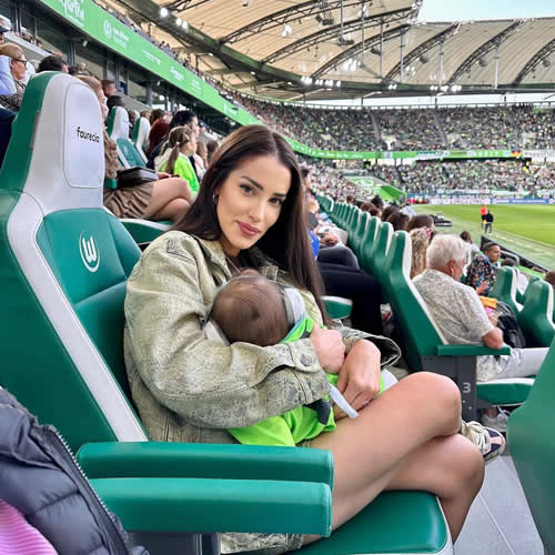 Ex-Celtic star's WAG attacked by angry fan while breastfeeding her baby inside stadium