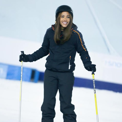 GREAT SCOTT Alex Scott poses in ski outfit as presenter takes on four-day Arctic endurance challenge for iconic BBC show