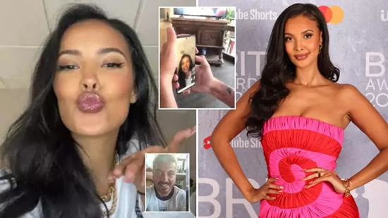 Moment when Maya Jama answered the phone after football fan was given 'fake' phone number