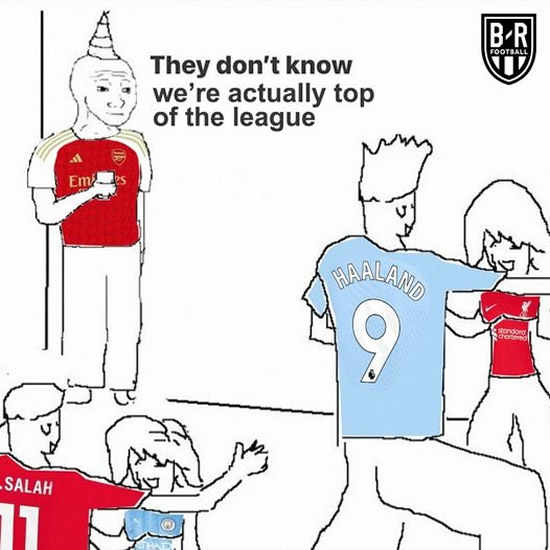 7M Daily Laugh - Arsenal on top of the table
