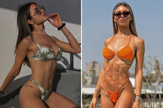 Inter Milan star Martinez's model Wag told 'that should be illegal' as she stuns in bikini on holiday in Tenerife