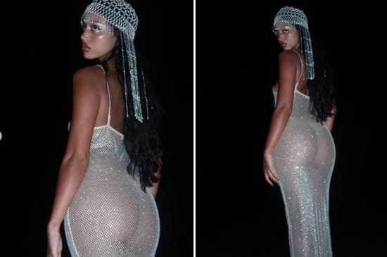 Dele Alli's model Wag shows off her bum in see-through dress for risky snap as fans call her 'most gorgeous girl ever'