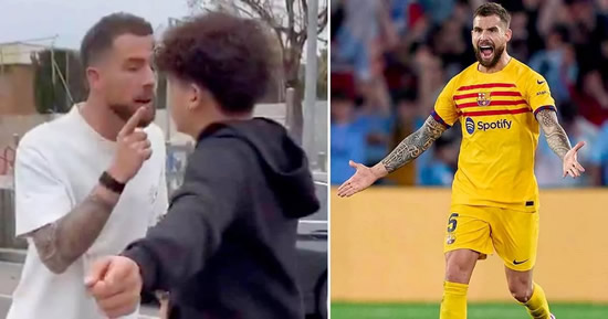 Barcelona star stops car to furiously confront fan and deliver 'last time' warning