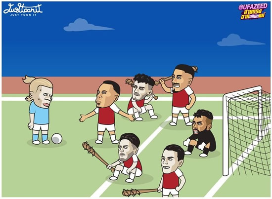 7M Daily Laugh - Arsenal's defense against Man City