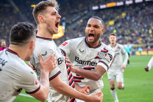 Bayer Leverkusen rescue 45-game unbeaten streak with 97th-minute goal in wild scenes