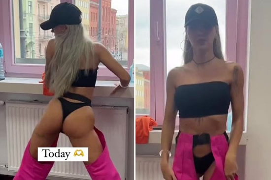 Arsenal star's twerk queen Wag shakes her booty in barely-there trousers as she snubs husband's big match vs Chelsea