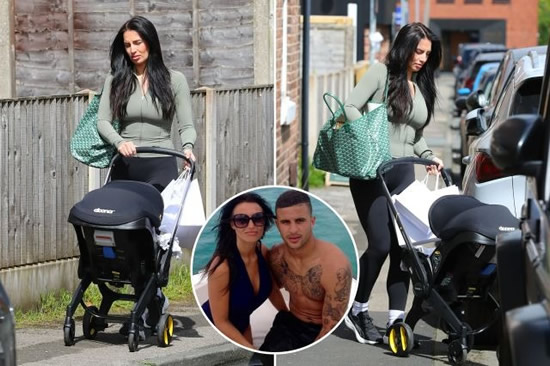 Kyle Walker's wife Annie Kilner seen shopping with her new baby days after giving birth to fourth son with Man City star