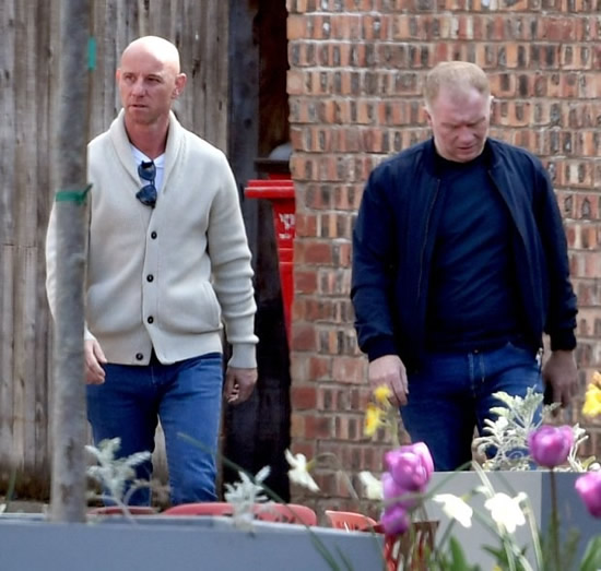 CUPSET Man Utd Class of 92 legends look glum as they meet up for coffee days after embarrassing FA Cup semi-final