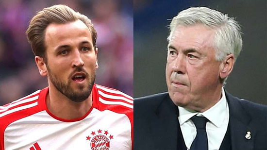 Real Madrid passed on Harry Kane?! Shocking report reveals Bayern Munich superstar was Carlo Ancelotti's No.1 transfer target last summer ahead of Jude Bellingham - but Florentino Perez blocked the mo